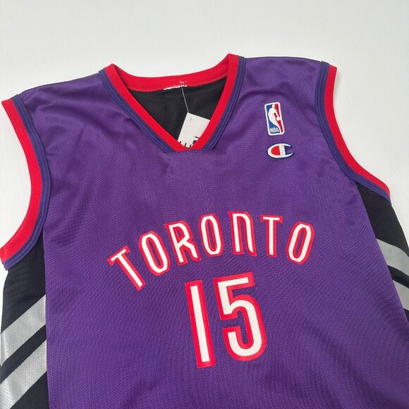 Vintage Champion Toronto Raptors Carter #15 NBA Jersey Youth M - Picture 3 of 5